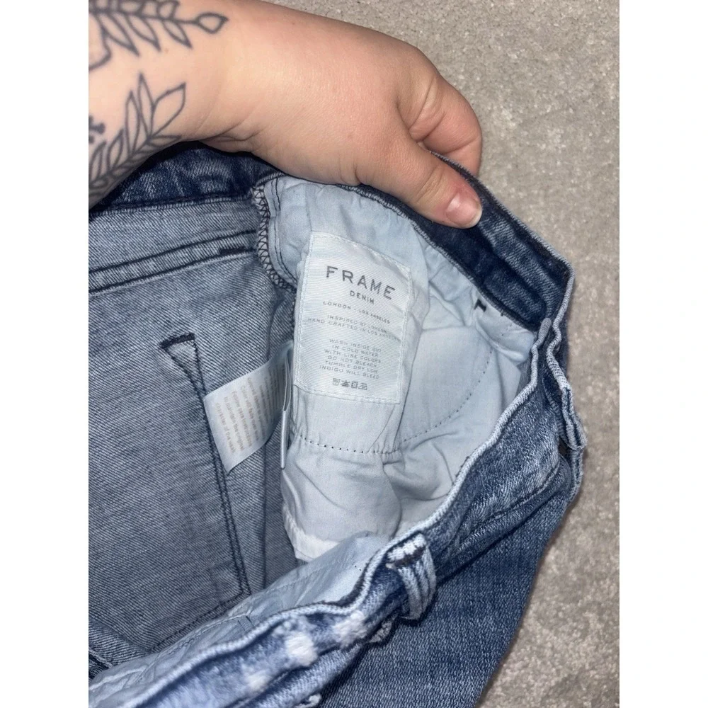 FRAME Le Garcon Light Wash Boyfriend Jeans Tapered‎ Straight Leg Size 29